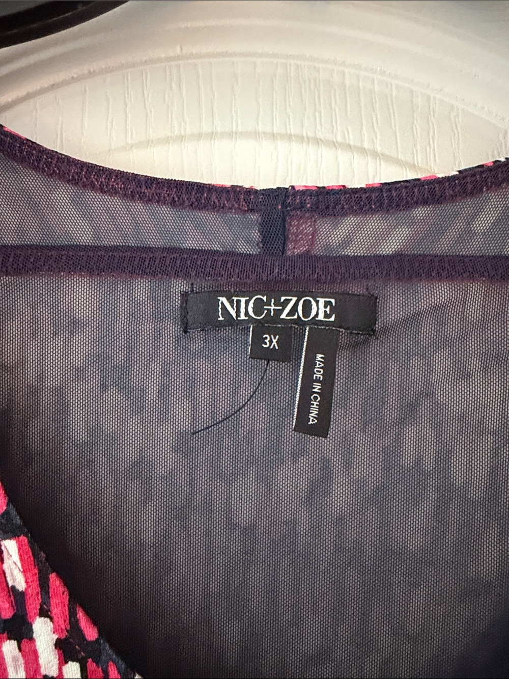 NIC+ZOE Sleeveless V-Neck Tank in Pink Multi Print - Picture 2 of 4